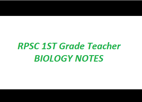 RPSC 1ST Grade Teacher BIOLOGY NOTES