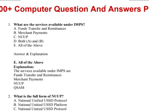 5555+ Computer Questions And Answers PDF 2024