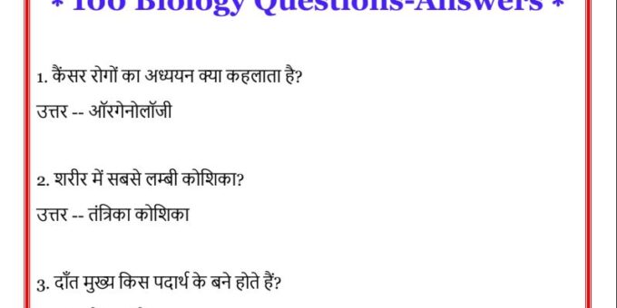 Biology In Hindi PDF 2024 free Download
