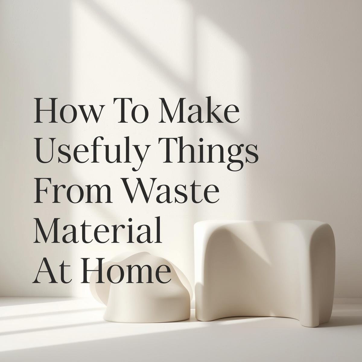 how to make useful things from waste material at home