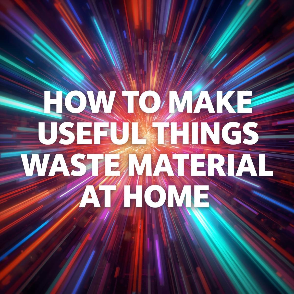 how to make useful things from waste material at home