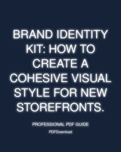 Brand Identity Kit: How to create a cohesive visual style for new storefronts.