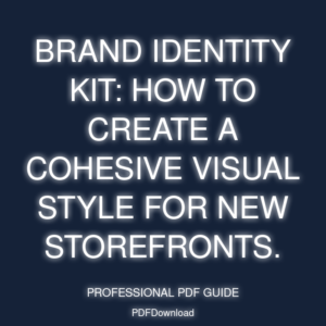 Brand Identity Kit: How to create a cohesive visual style for new storefronts.