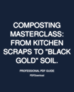 Composting Masterclass: From kitchen scraps to "black gold" soil.