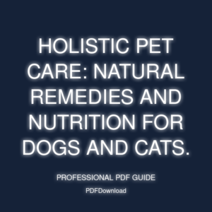 Holistic Pet Care: Natural remedies and nutrition for dogs and cats.