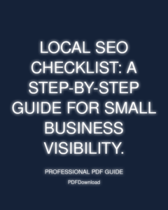 Local SEO Checklist: A step-by-step guide for small business visibility.