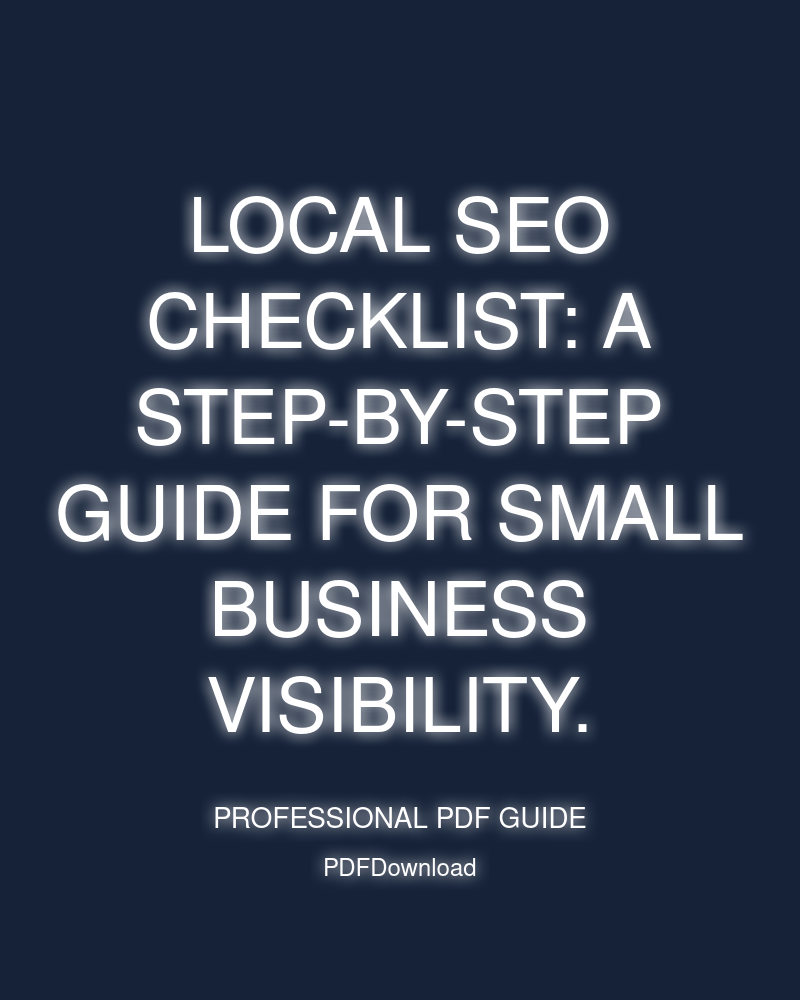 Local SEO Checklist: A step-by-step guide for small business visibility.