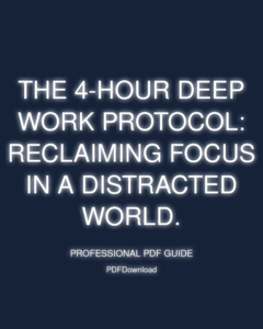 The 4-Hour Deep Work Protocol: Reclaiming focus in a distracted world.