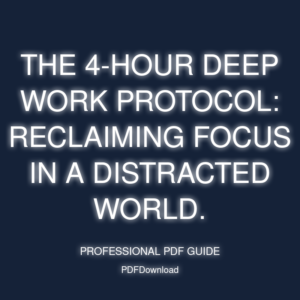The 4-Hour Deep Work Protocol: Reclaiming focus in a distracted world.