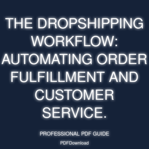 The Dropshipping Workflow: Automating order fulfillment and customer service.