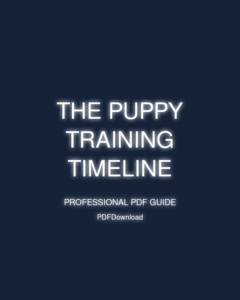 The Puppy Training Timeline