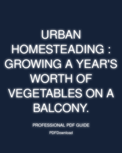 Urban Homesteading : Growing a year's worth of vegetables on a balcony.