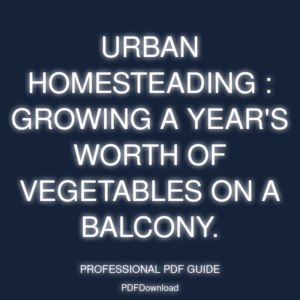 Urban Homesteading : Growing a year's worth of vegetables on a balcony.